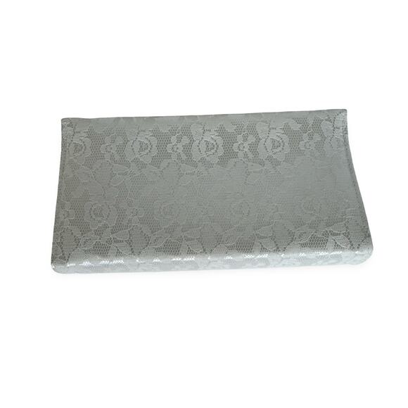 Vintage Facile White Lace Satin Evening Clutch – 1950s–60s Made in USA - Picture 12 of 16